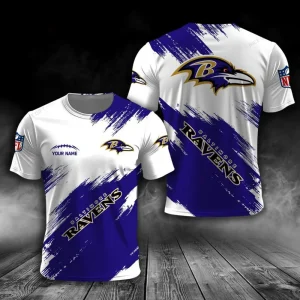 Baltimore Ravens Trendy Men's 3D Printed T-shirt Fashion O-neck 2025 AZTS1635