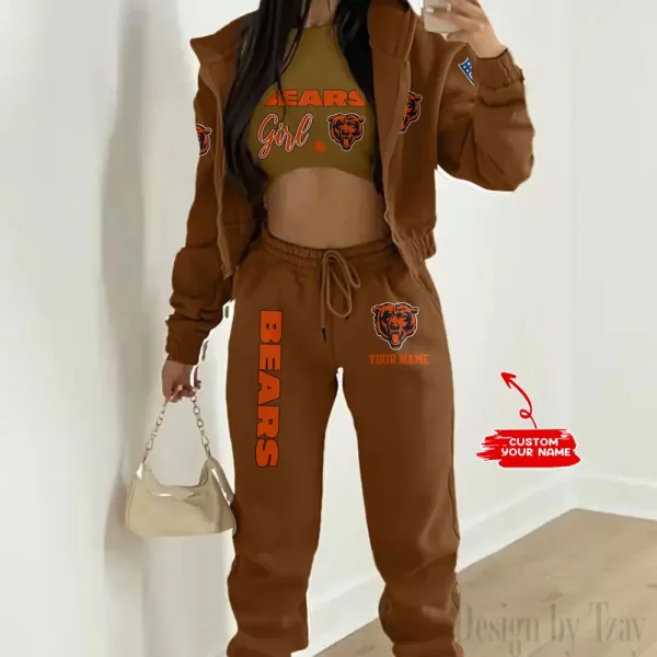 Chicago Bears Personalized Women Sporty Streetwear Set SPTWAL3PS199 - Image 7