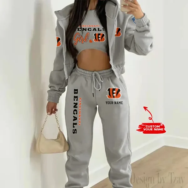 Cincinnati Bengals Personalized Women Sporty Streetwear Set SPTWAL3PS200 - Image 8