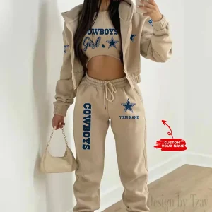 Dallas Cowboys Personalized Women Sporty Streetwear Set SPTWAL3PS202