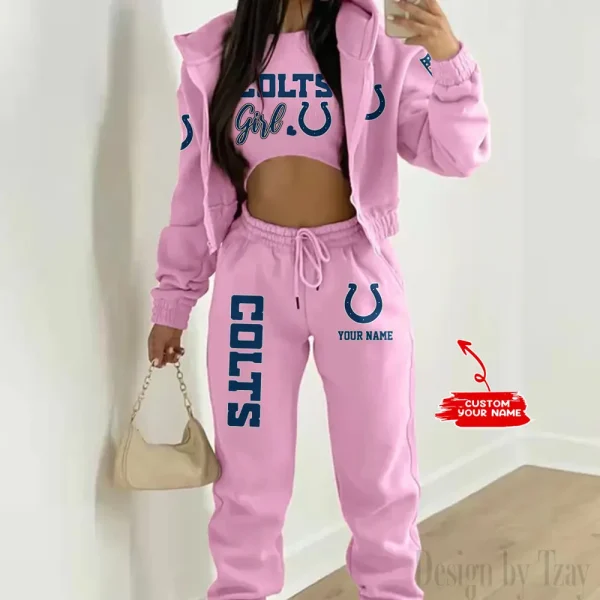 Indianapolis Colts Personalized Women Sporty Streetwear Set SPTWAL3PS207 - Image 4