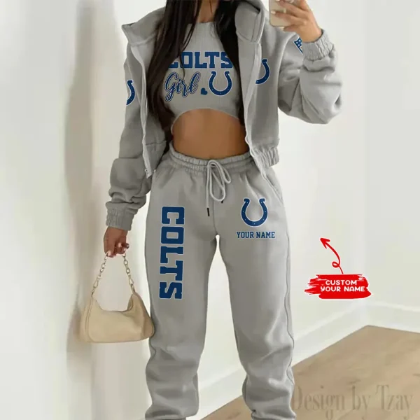 Indianapolis Colts Personalized Women Sporty Streetwear Set SPTWAL3PS207 - Image 6
