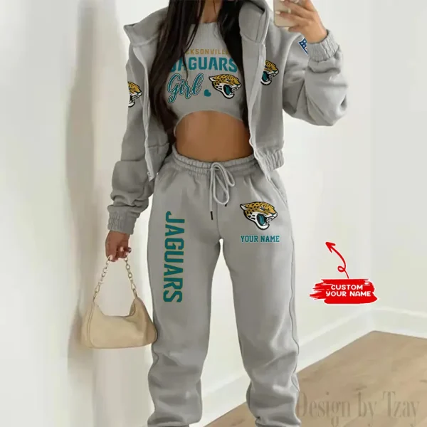 Jacksonville Jaguars Personalized Women Sporty Streetwear Set SPTWAL3PS208 - Image 2