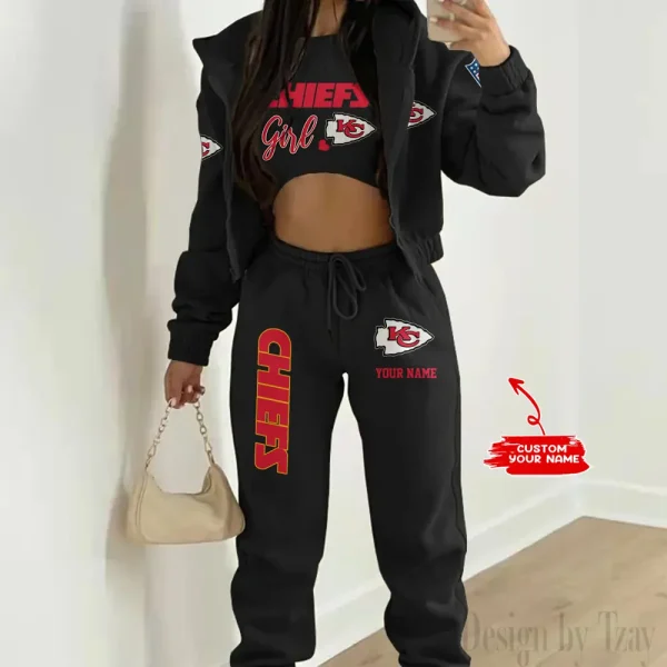 Kansas City Chiefs Personalized Women Sporty Streetwear Set SPTWAL3PS209 - Image 2