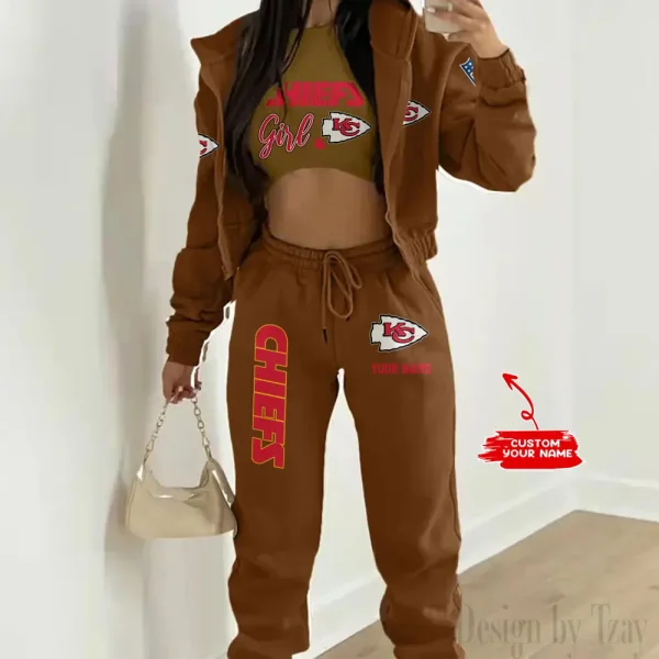 Kansas City Chiefs Personalized Women Sporty Streetwear Set SPTWAL3PS209 - Image 5
