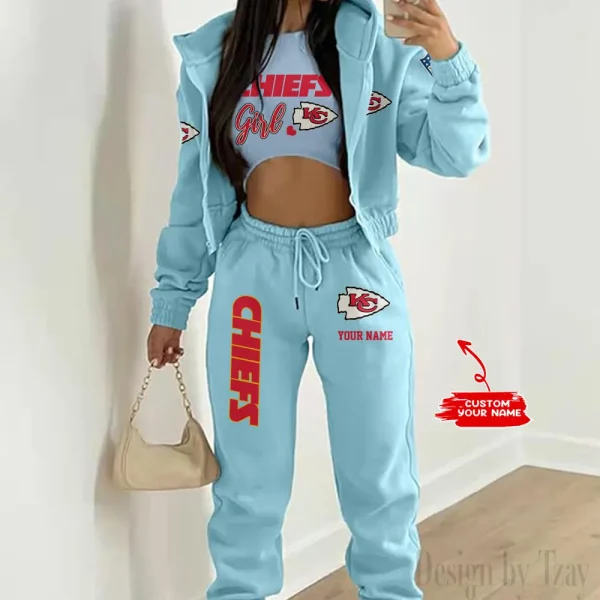 Kansas City Chiefs Personalized Women Sporty Streetwear Set SPTWAL3PS209 - Image 6