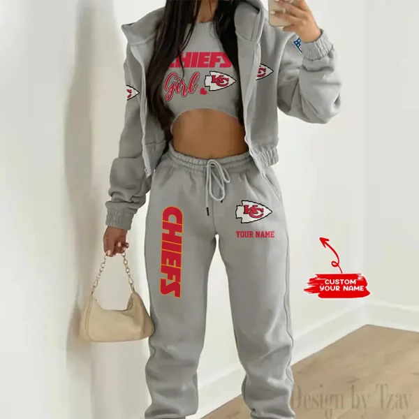 Kansas City Chiefs Personalized Women Sporty Streetwear Set SPTWAL3PS209 - Image 7
