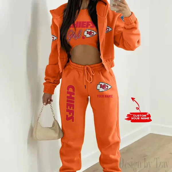 Kansas City Chiefs Personalized Women Sporty Streetwear Set SPTWAL3PS209 - Image 8
