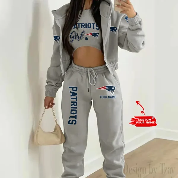 New England Patriots Personalized Women Sporty Streetwear Set SPTWAL3PS215 - Image 7