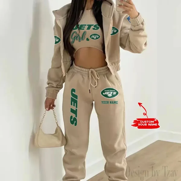 New York Jets Personalized Women Sporty Streetwear Set SPTWAL3PS218 - Image 8