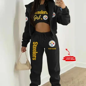 Pittsburgh Steelers Personalized Women Sporty Streetwear Set SPTWAL3PS220
