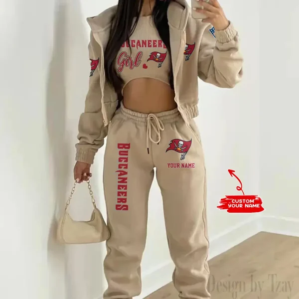 Tampa Bay Buccaneers Personalized Women Sporty Streetwear Set SPTWAL3PS223 - Image 3