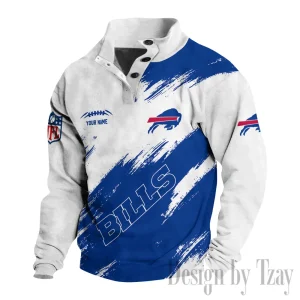 Buffalo Bills Buttoned Collar Sweatshirt New Design 2025 S9DBSCH2160