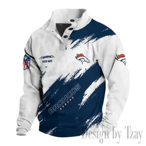 Denver Broncos Buttoned Collar Sweatshirt New Design 2025 S9DBSCH2166