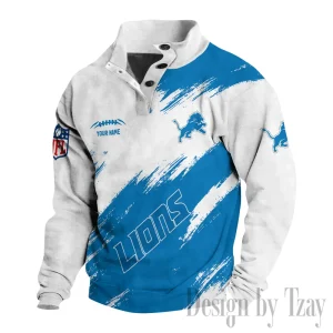 Detroit Lions Buttoned Collar Sweatshirt New Design 2025 S9DBSCH2167