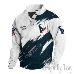 Houston Texans Buttoned Collar Sweatshirt New Design 2025 S9DBSCH2169