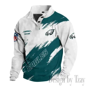 Philadelphia Eagles Buttoned Collar Sweatshirt New Design 2025 S9DBSCH2182