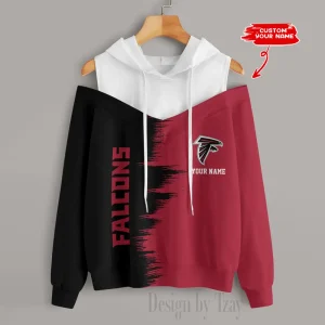 Atlanta Falcons Chic Off Shoulder Casual Hoodie S9CSH034