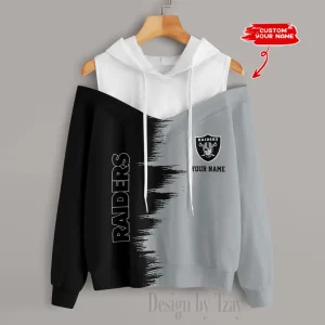 Las Vegas Raiders Chic Off Shoulder Casual Hoodie S9CSH049