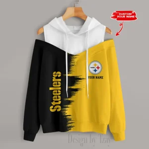 Pittsburgh Steelers Chic Off Shoulder Casual Hoodie S9CSH059