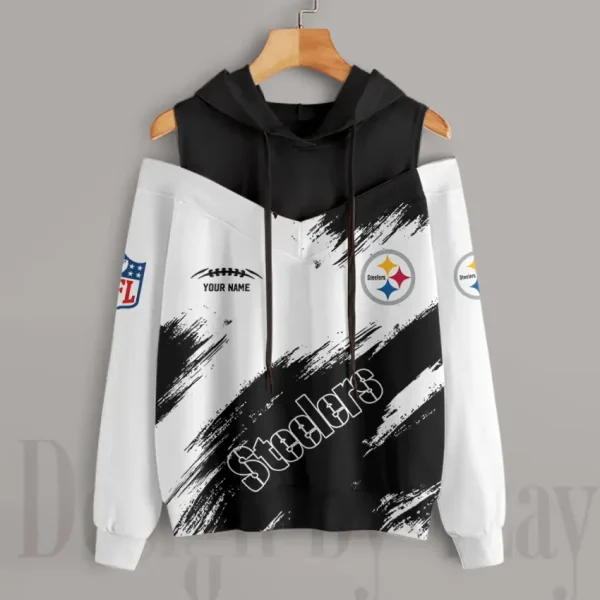 Pittsburgh Steelers Chic Off Shoulder Casual Hoodie S9CSH091