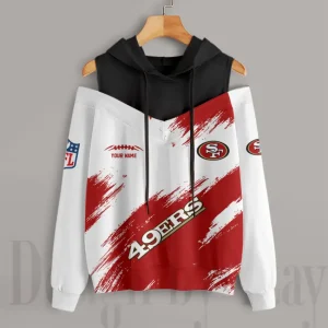 San Francisco 49ers Chic Off Shoulder Casual Hoodie S9CSH092