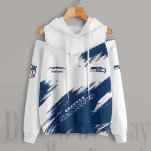 Seattle Seahawks Chic Off Shoulder Casual Hoodie S9CSH093
