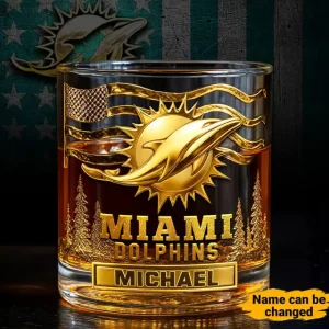 Miami Dolphins Whiskey Glass Multi Function SPTWGMF026