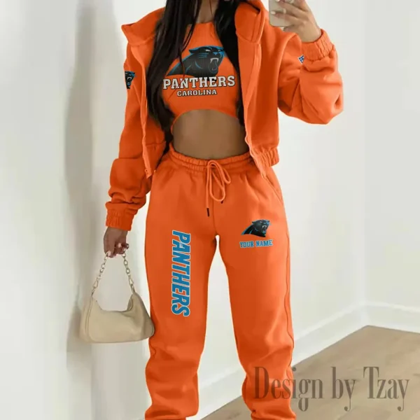Carolina Panthers Personalized Women Sporty Streetwear Set SPTWAL3PS230 - Image 5