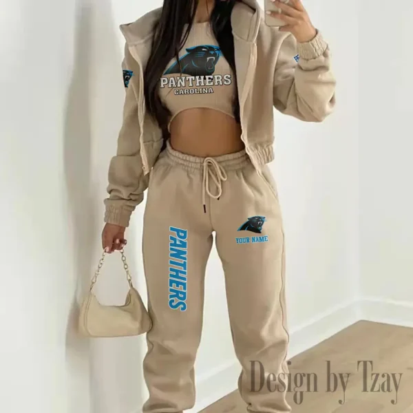 Carolina Panthers Personalized Women Sporty Streetwear Set SPTWAL3PS230 - Image 7