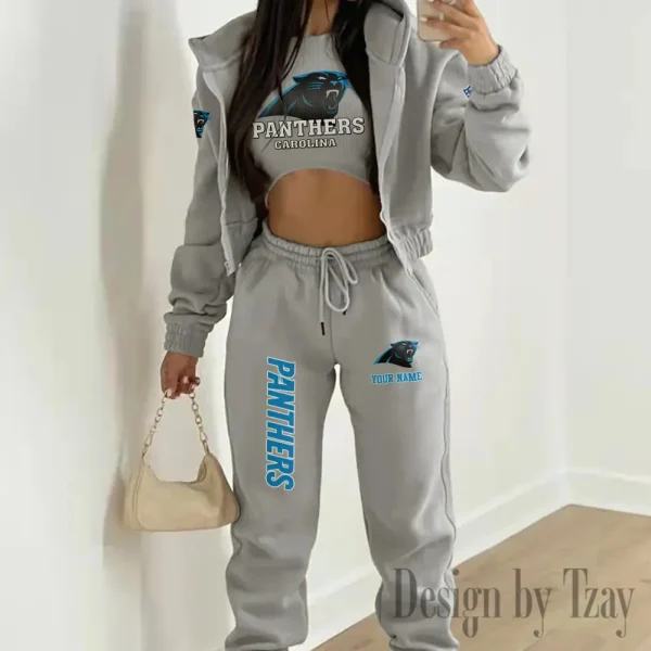 Carolina Panthers Personalized Women Sporty Streetwear Set SPTWAL3PS230 - Image 8
