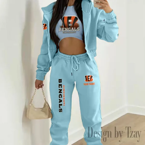 Cincinnati Bengals Personalized Women Sporty Streetwear Set SPTWAL3PS232 - Image 8