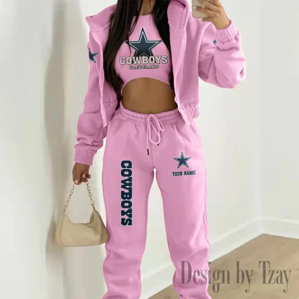 Dallas Cowboys Personalized Women Sporty Streetwear Set SPTWAL3PS234 - Image 7