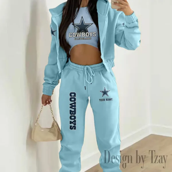 Dallas Cowboys Personalized Women Sporty Streetwear Set SPTWAL3PS234 - Image 8