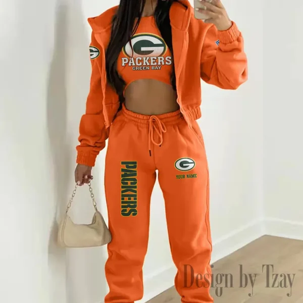 Green Bay Packers Personalized Women Sporty Streetwear Set SPTWAL3PS237 - Image 8
