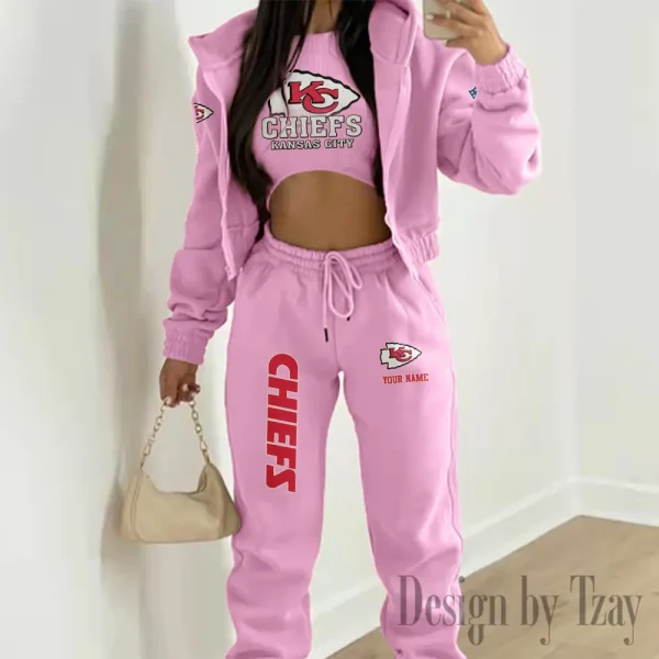 Kansas City Chiefs Personalized Women Sporty Streetwear Set SPTWAL3PS241 - Image 2