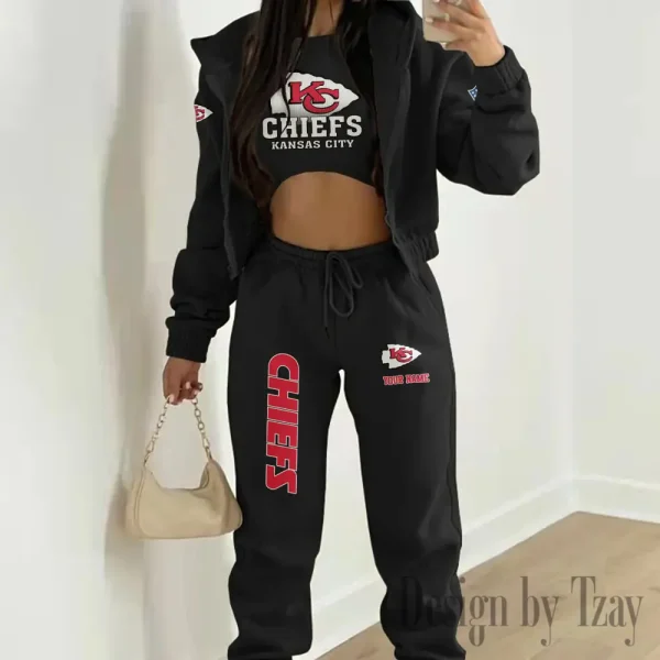 Kansas City Chiefs Personalized Women Sporty Streetwear Set SPTWAL3PS241 - Image 4