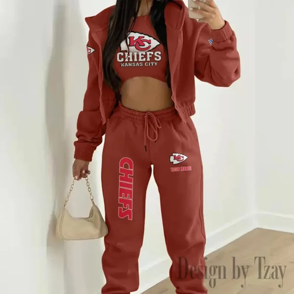 Kansas City Chiefs Personalized Women Sporty Streetwear Set SPTWAL3PS241