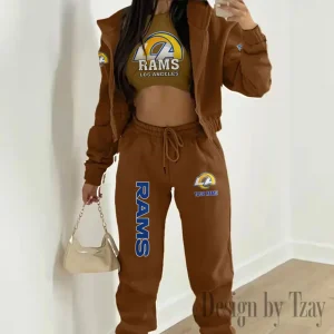 Los Angeles Rams Personalized Women Sporty Streetwear Set SPTWAL3PS244