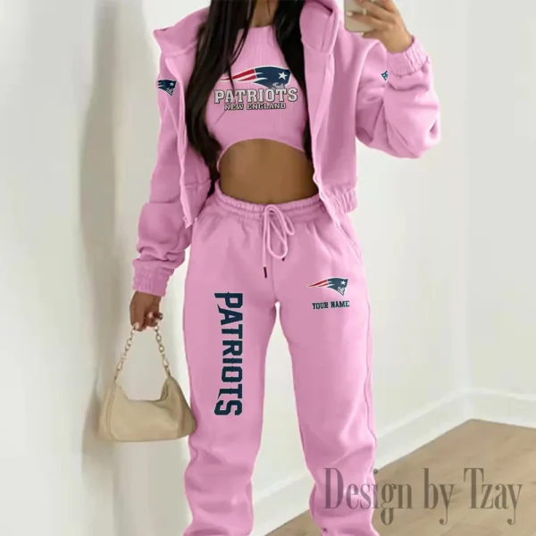 New England Patriots Personalized Women Sporty Streetwear Set SPTWAL3PS247 - Image 4