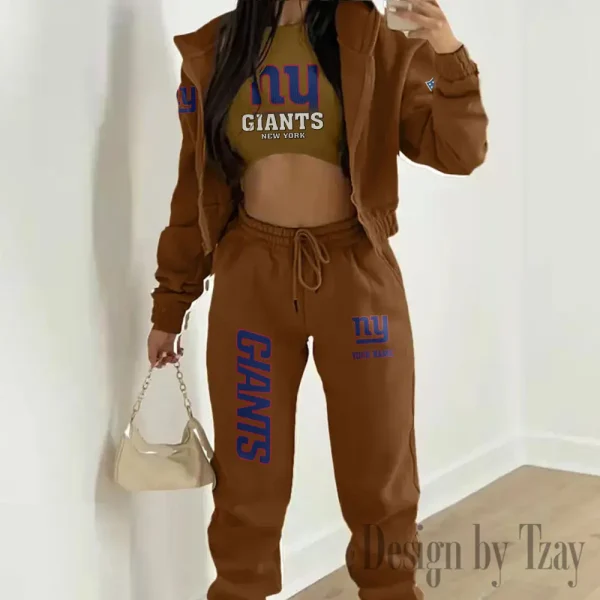 New York Giants Personalized Women Sporty Streetwear Set SPTWAL3PS249 - Image 3