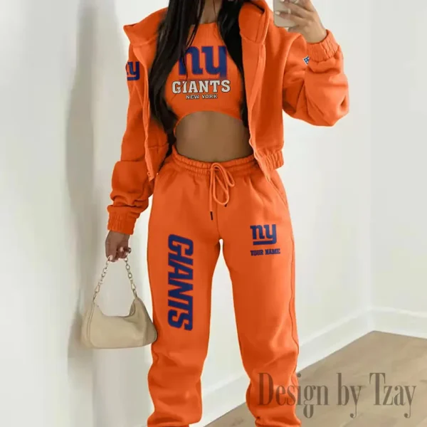 New York Giants Personalized Women Sporty Streetwear Set SPTWAL3PS249 - Image 5