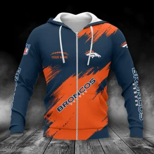 Denver Broncos Zip Hoodie Best Gifts For Fans SPTZHBGF022