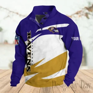 Baltimore Ravens Buttoned Collar Sweatshirt New Design 2025 S9DBSCH2191