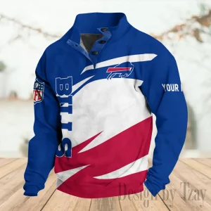 Buffalo Bills Buttoned Collar Sweatshirt New Design 2025 S9DBSCH2192