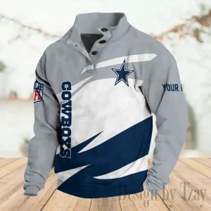 Dallas Cowboys Buttoned Collar Sweatshirt New Design 2025 S9DBSCH2197