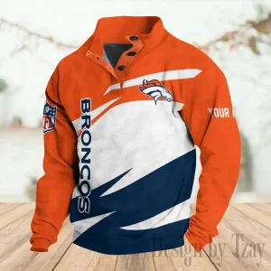 Denver Broncos Buttoned Collar Sweatshirt New Design 2025 S9DBSCH2198