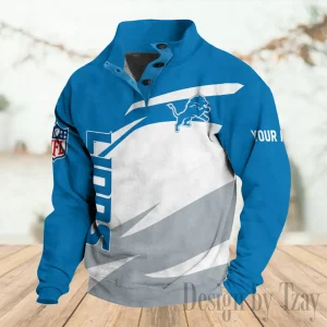 Detroit Lions Buttoned Collar Sweatshirt New Design 2025 S9DBSCH2199
