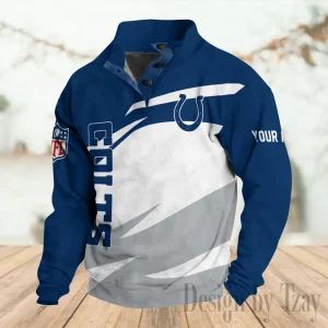 Indianapolis Colts Buttoned Collar Sweatshirt New Design 2025 S9DBSCH2202