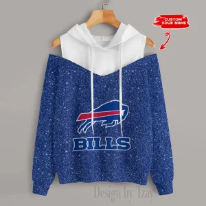 Buffalo Bills Chic Off Shoulder Casual Hoodie S9CSH100
